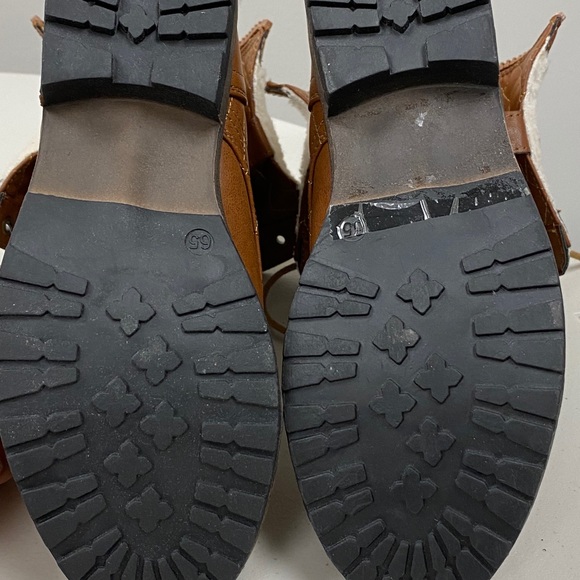 😤😤 Shiekh Women's Fold Down Fur Combat Boots - Picture 5 of 6